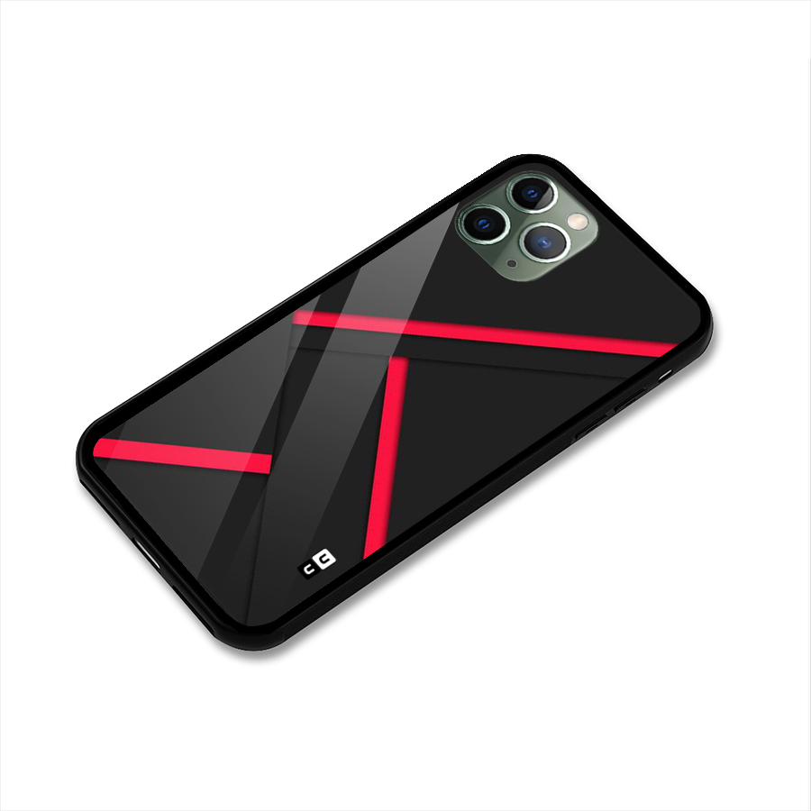 Red Disort Stripes Glass Back Case for iPhone 11 Pro