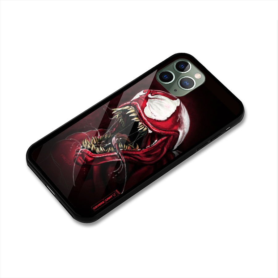 Red Venom Artwork Glass Back Case for iPhone 11 Pro