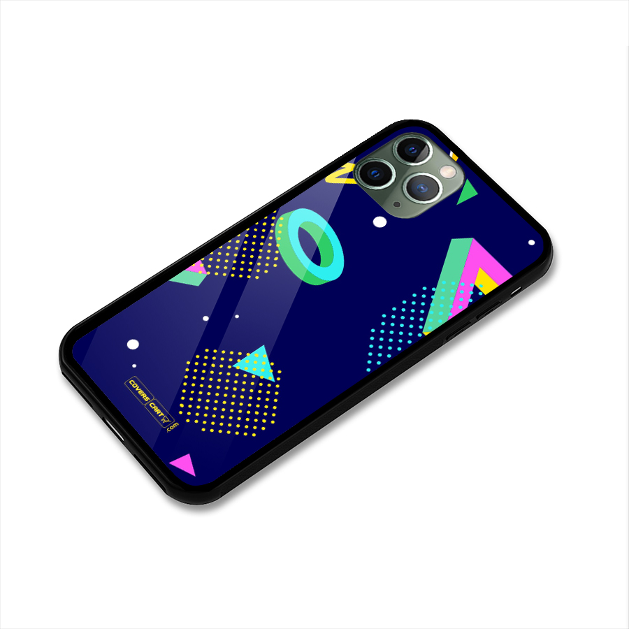 Retro Abstract Glass Back Case for iPhone 11 Pro