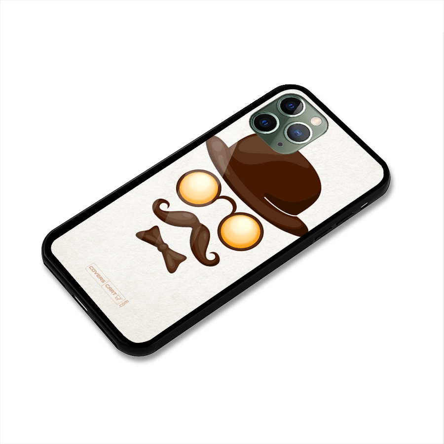 Retro Style Glass Back Case for iPhone 11 Pro