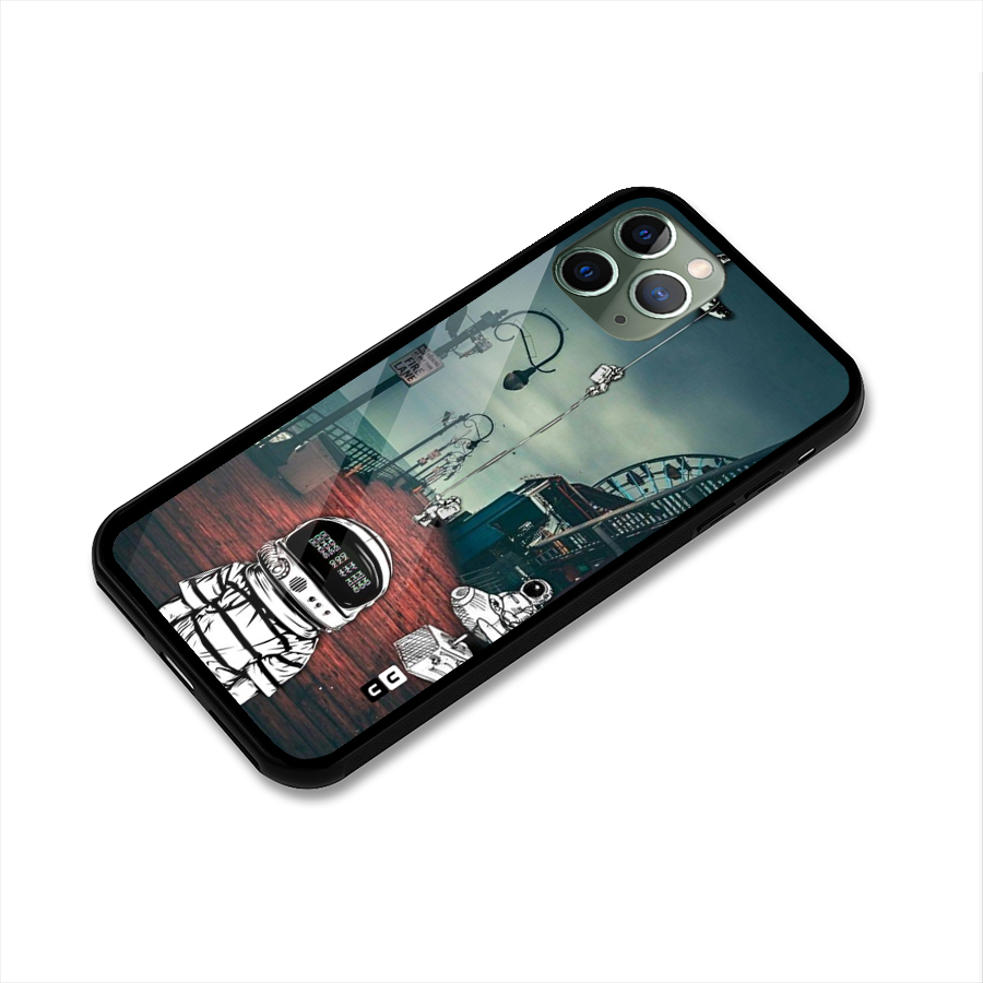 Robotic Design Glass Back Case for iPhone 11 Pro