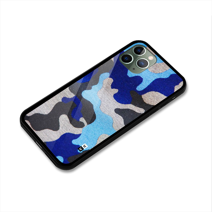 Rugged Camouflage Glass Back Case for iPhone 11 Pro