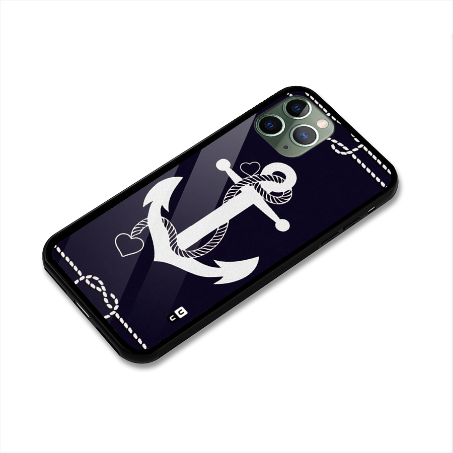 Sail Anchor Glass Back Case for iPhone 11 Pro