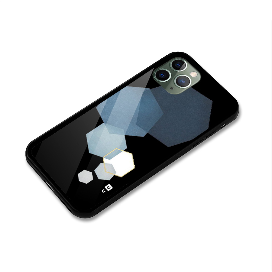 Shades Of Blue Shapes Glass Back Case for iPhone 11 Pro