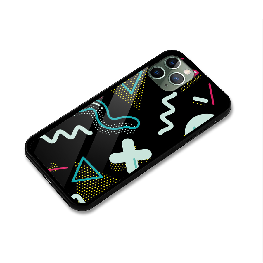 Shapes Pattern Glass Back Case for iPhone 11 Pro