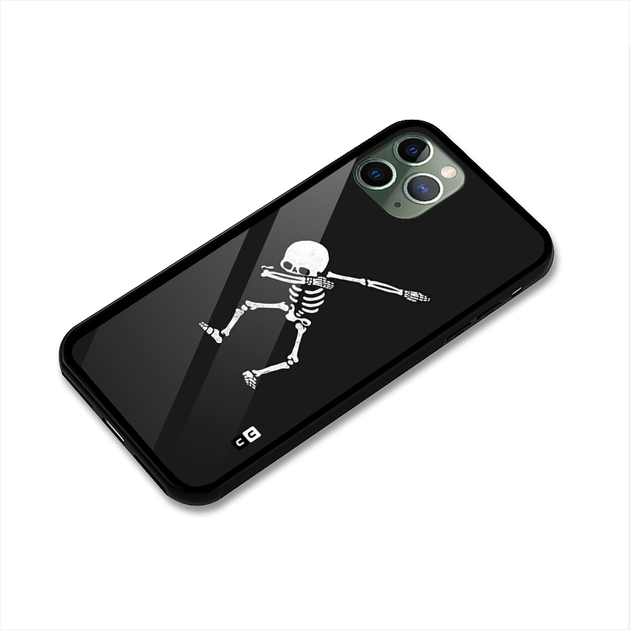 Skeleton Dab White Glass Back Case for iPhone 11 Pro