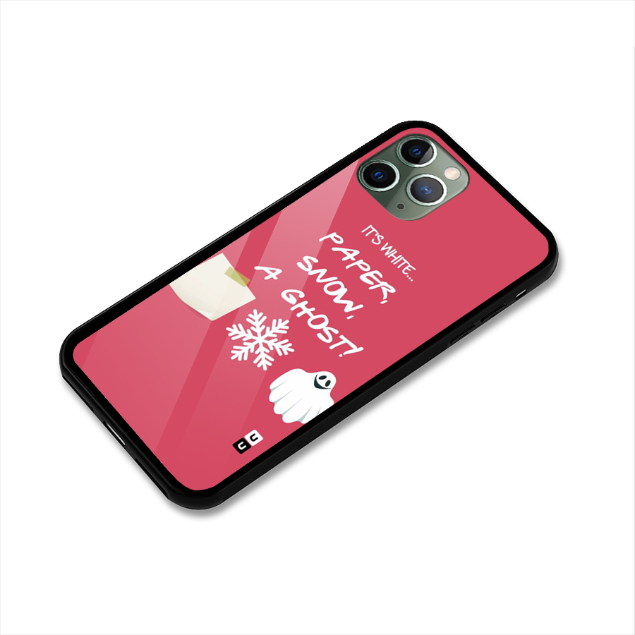 Snow Paper Glass Back Case for iPhone 11 Pro