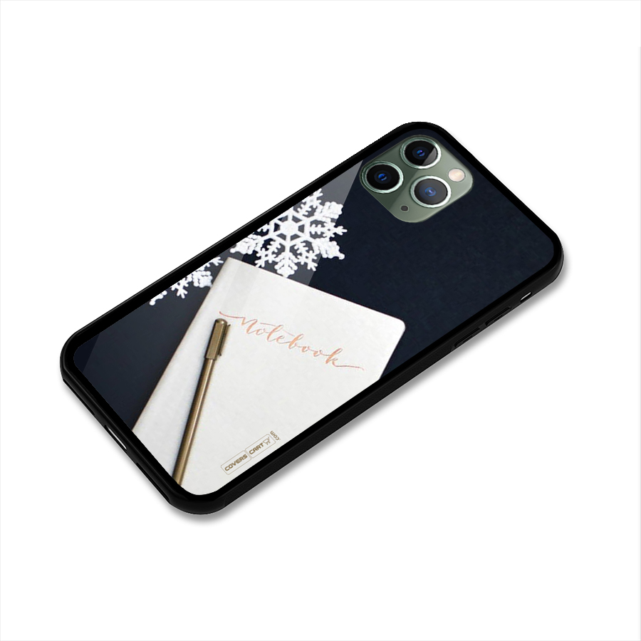 Snowflake Notebook Glass Back Case for iPhone 11 Pro
