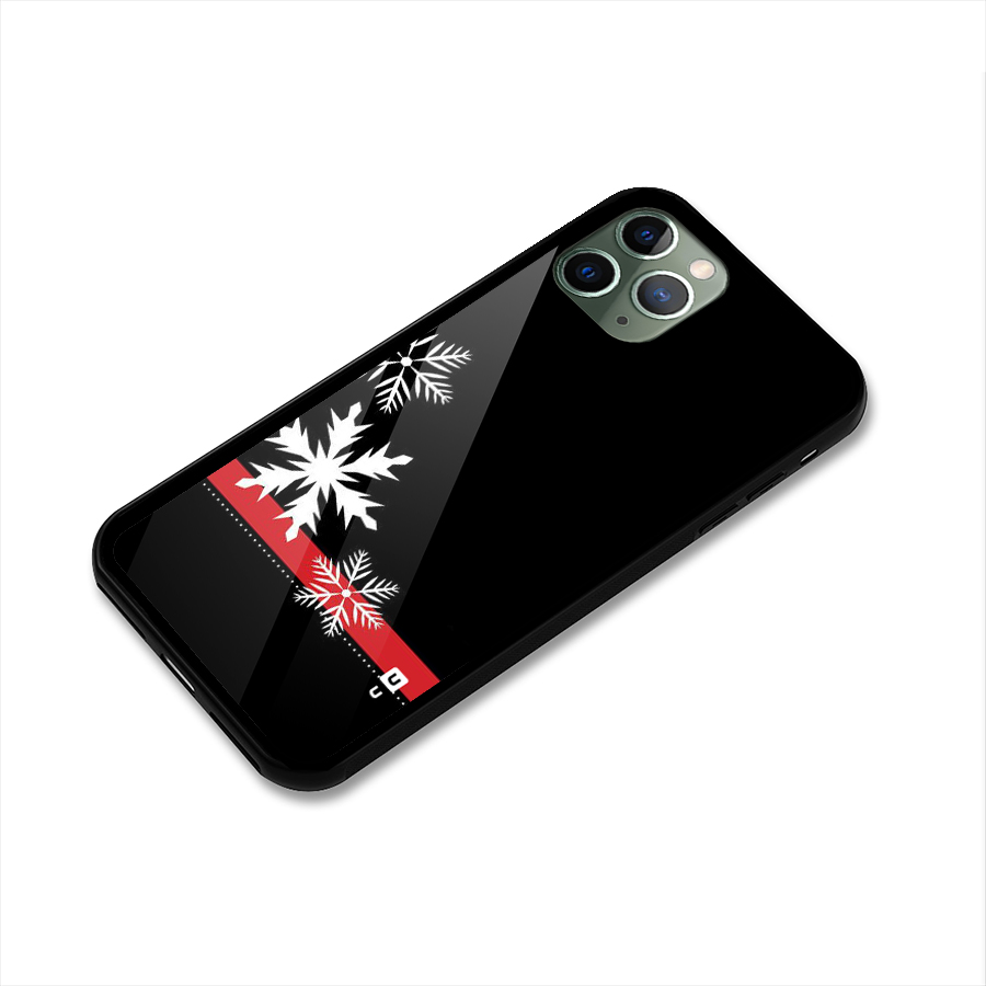 Snowflake Ribbon Glass Back Case for iPhone 11 Pro