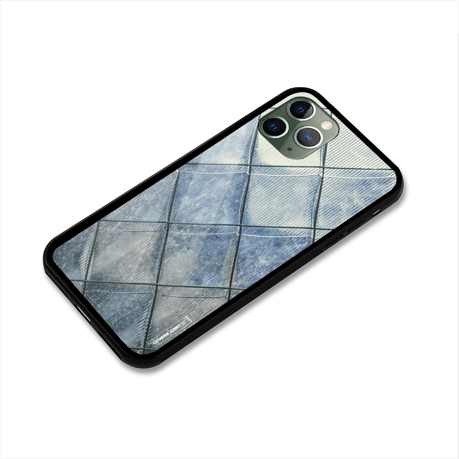 Steel Blue Pattern Glass Back Case for iPhone 11 Pro