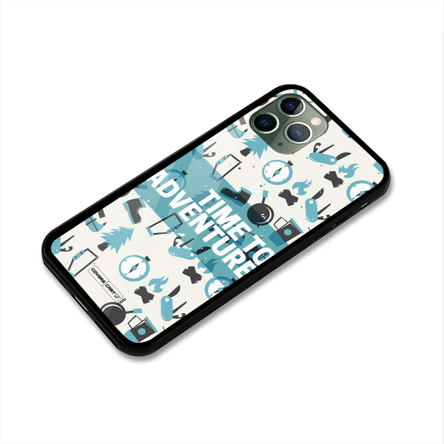 Time To Adventure Blazing Blue Glass Back Case for iPhone 11 Pro