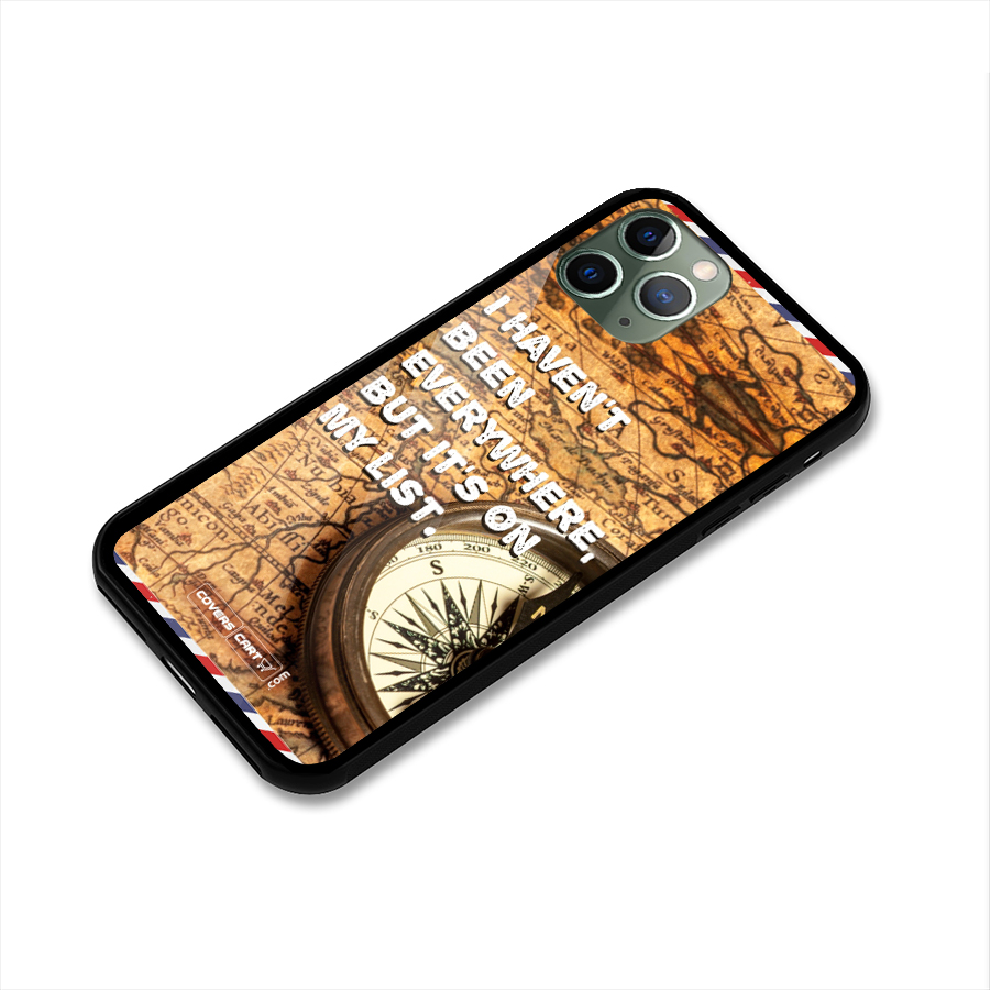 Travel Map Glass Back Case for iPhone 11 Pro