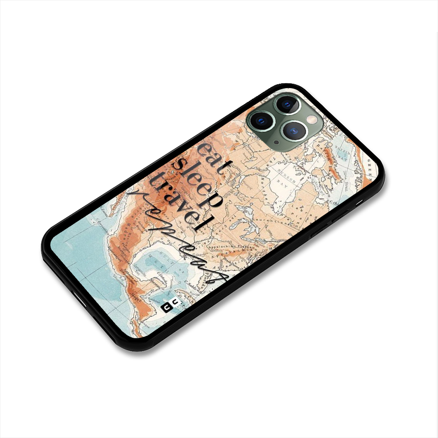Travel Repeat Glass Back Case for iPhone 11 Pro
