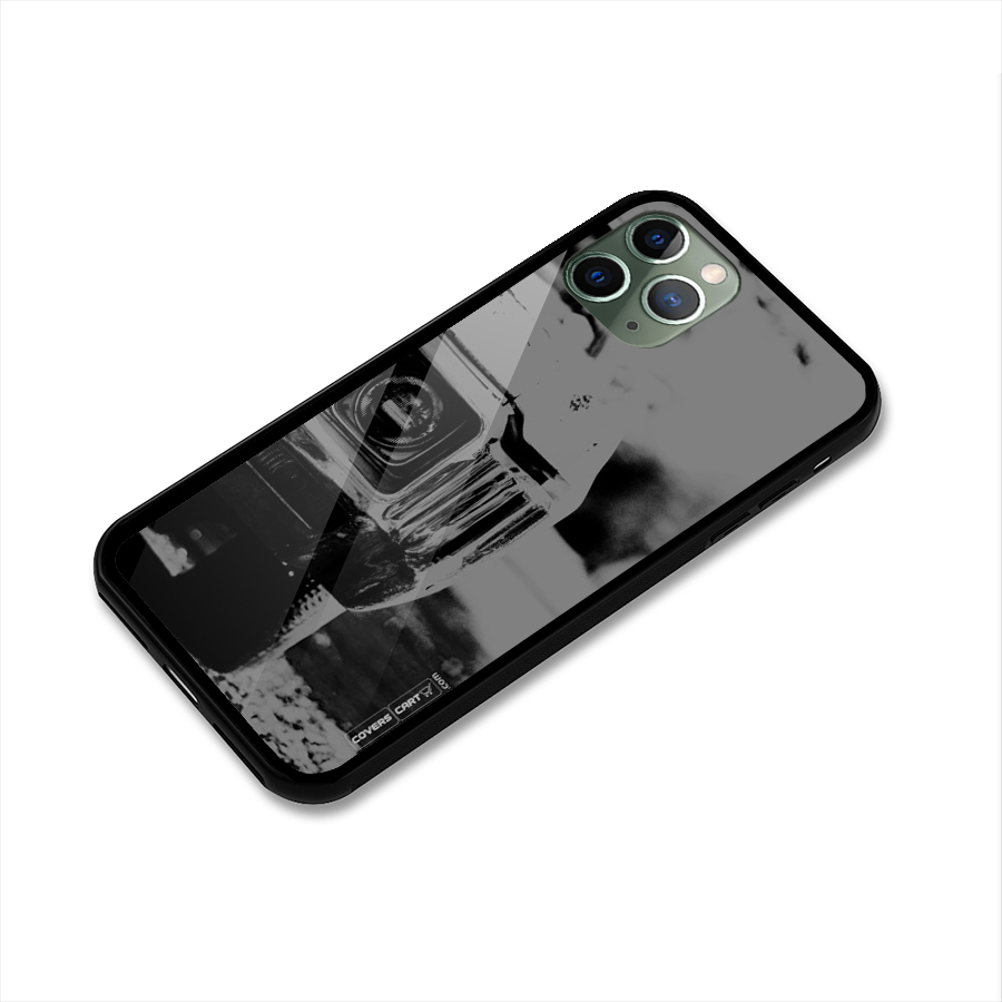 Vintage Car Black and White Glass Back Case for iPhone 11 Pro