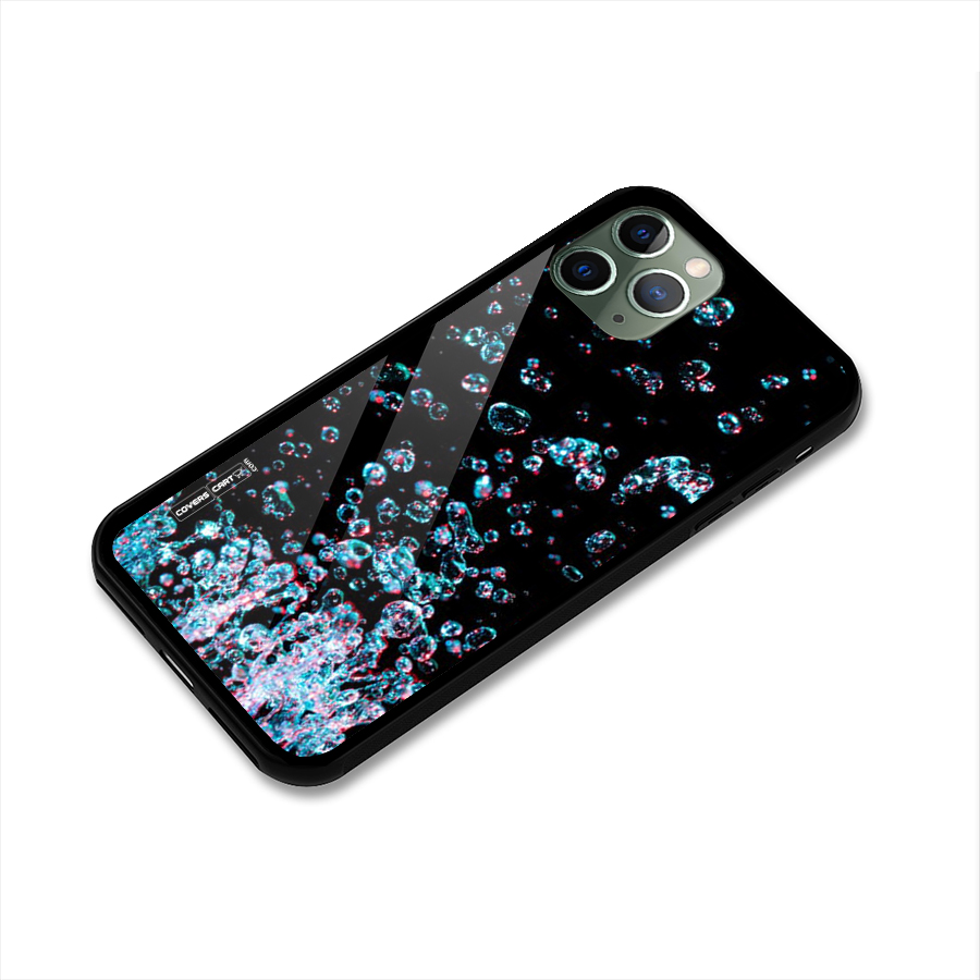 Water Droplets Glass Back Case for iPhone 11 Pro