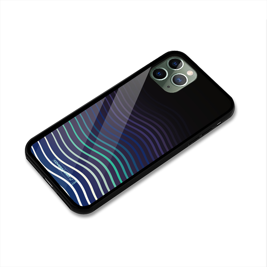 Wavy Stripes Glass Back Case for iPhone 11 Pro