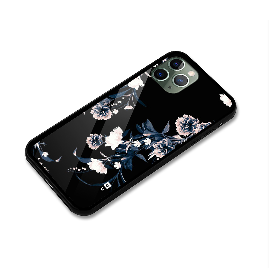 White Flora Glass Back Case for iPhone 11 Pro