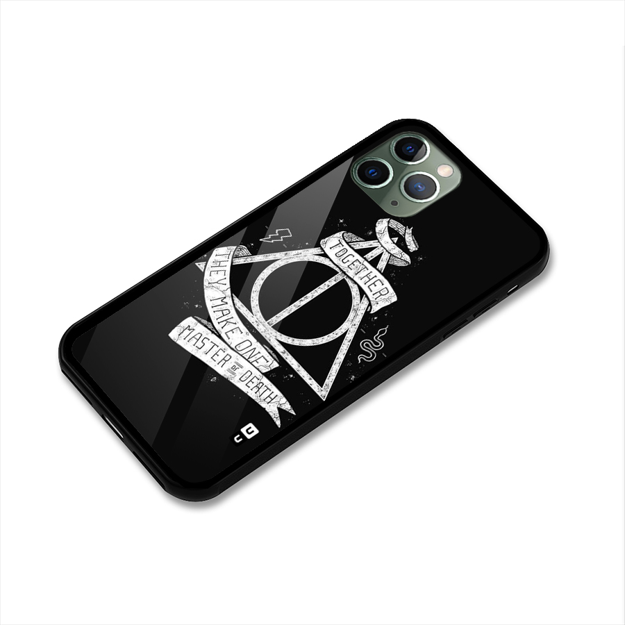 White Ribbon Glass Back Case for iPhone 11 Pro