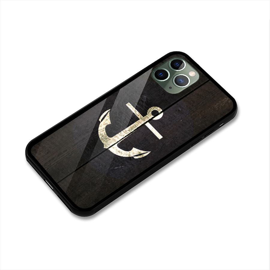 Wood Anchor Glass Back Case for iPhone 11 Pro