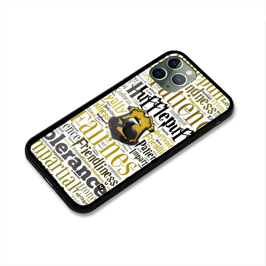 Yellow Fairness Glass Back Case for iPhone 11 Pro