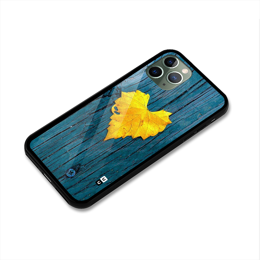 Yellow Leaf Glass Back Case for iPhone 11 Pro