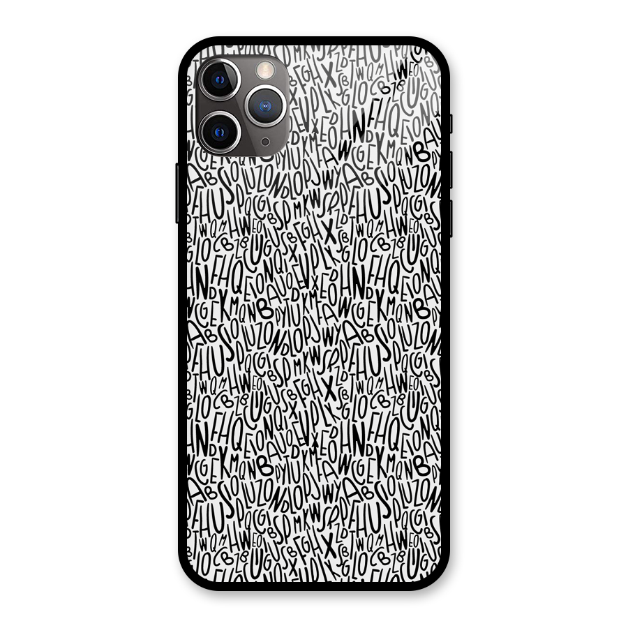 Alphabet Seamless Abstract Glass Back Case for iPhone 11 Pro Max