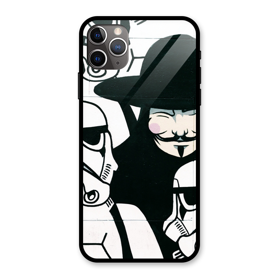 Anonymous Hat Glass Back Case for iPhone 11 Pro Max