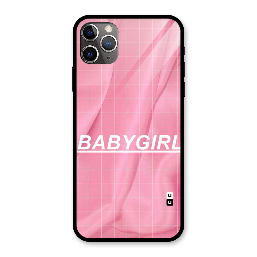 Baby Girl Check Glass Back Case for iPhone 11 Pro Max