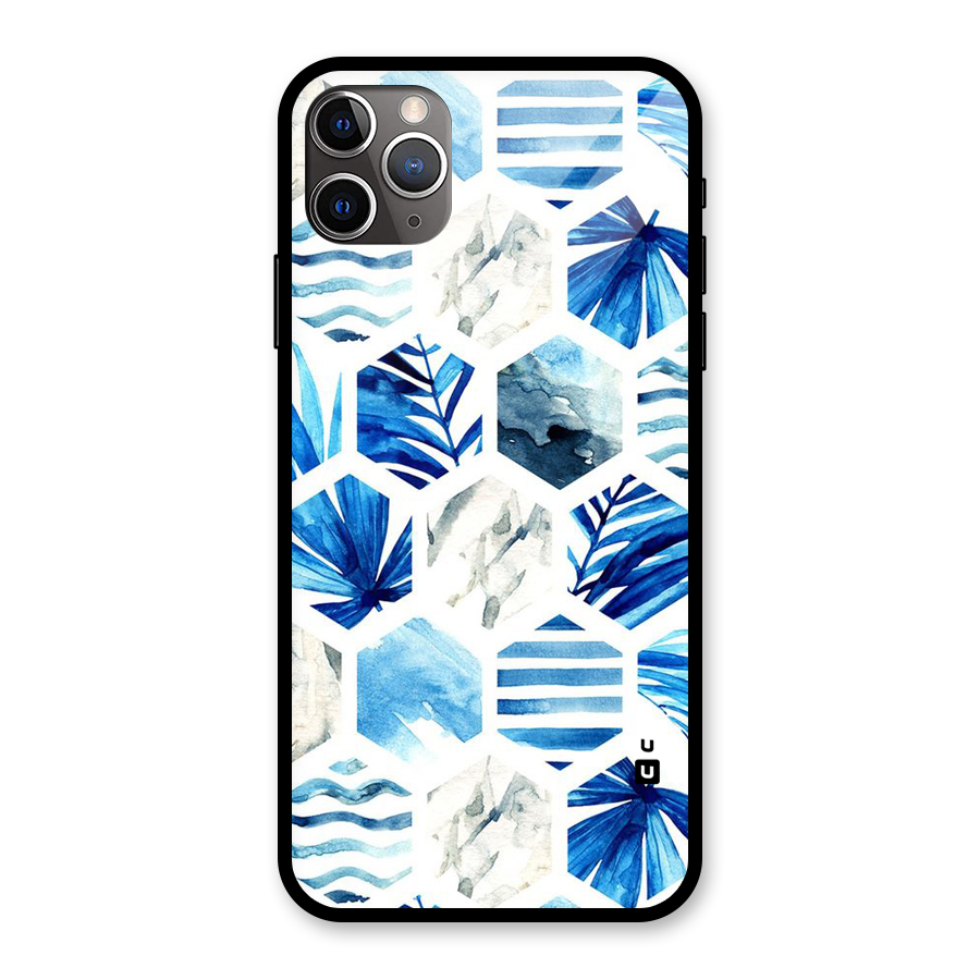 Beach Vibes Pentagon Design Glass Back Case for iPhone 11 Pro Max