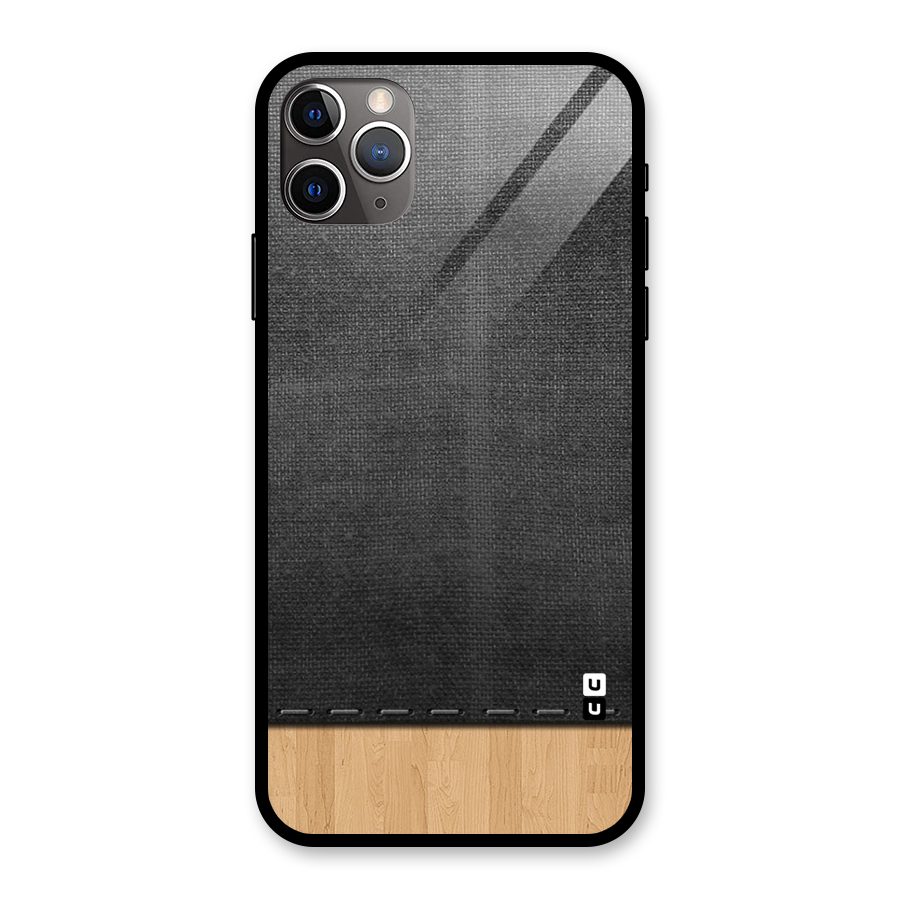 Bicolor Wood Texture Glass Back Case for iPhone 11 Pro Max