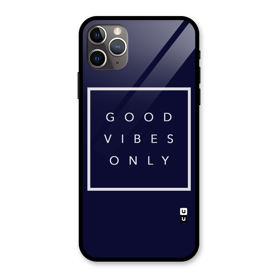 Blue White Vibes Glass Back Case for iPhone 11 Pro Max