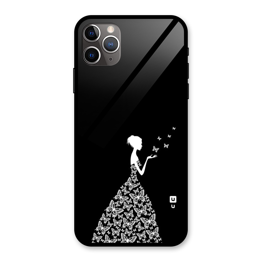 Butterfly Dress Glass Back Case for iPhone 11 Pro Max