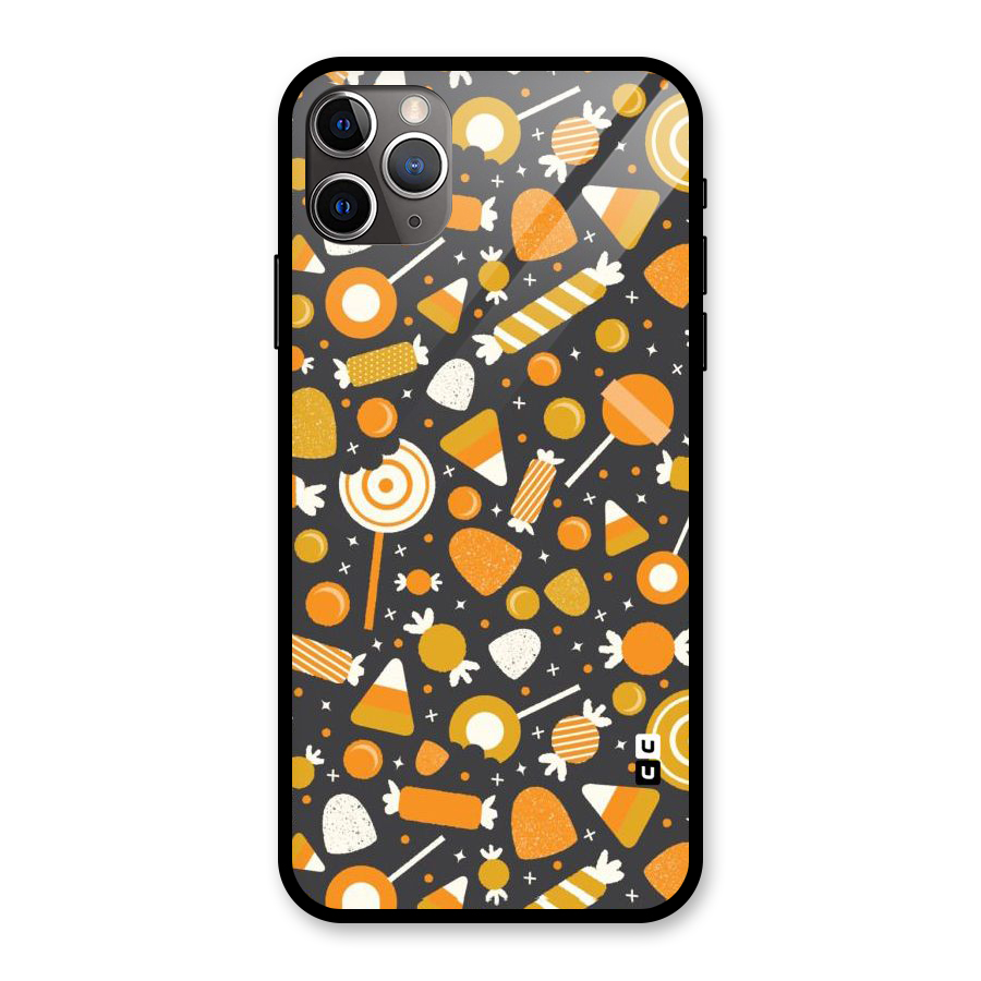 Candies Pattern Glass Back Case for iPhone 11 Pro Max