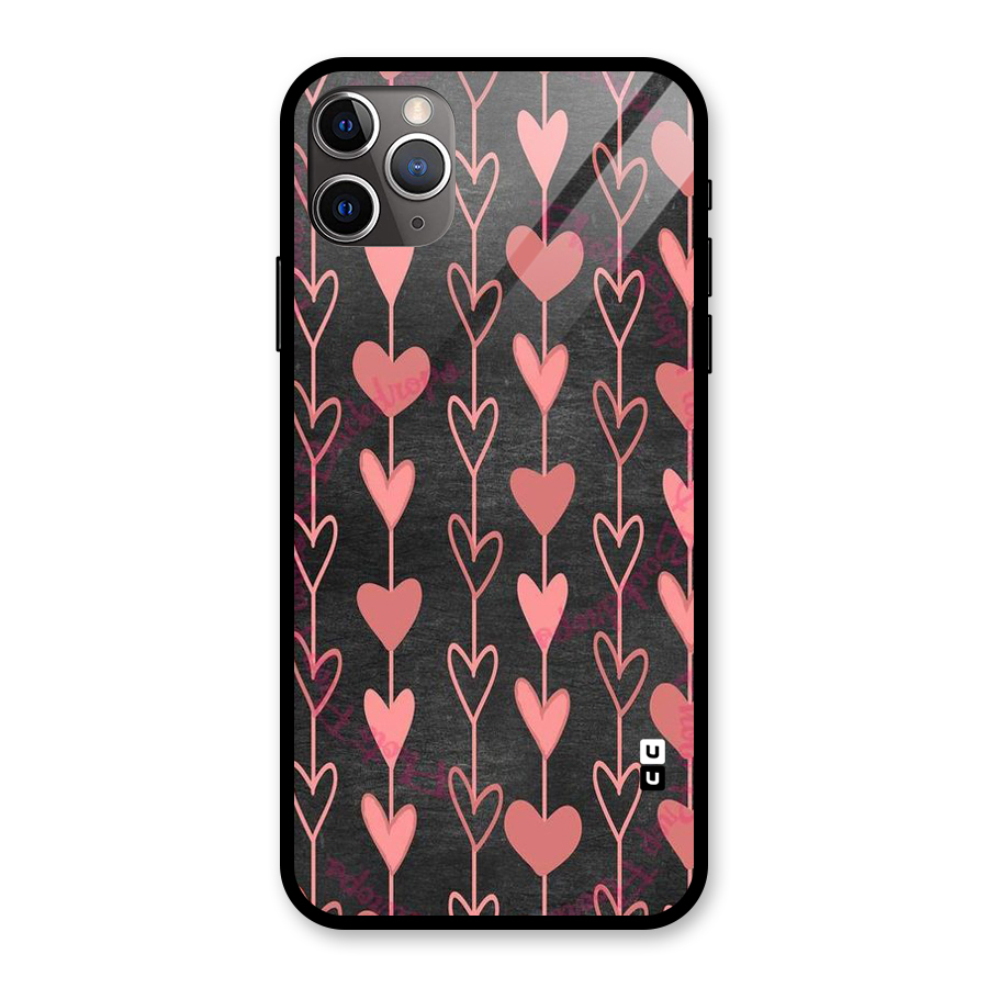 Chain Of Hearts Glass Back Case for iPhone 11 Pro Max