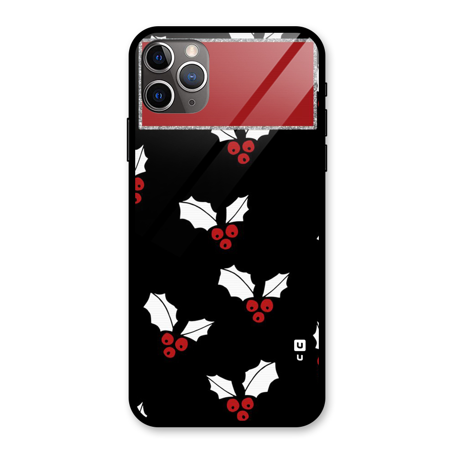 Cherry Leaf Design Glass Back Case for iPhone 11 Pro Max