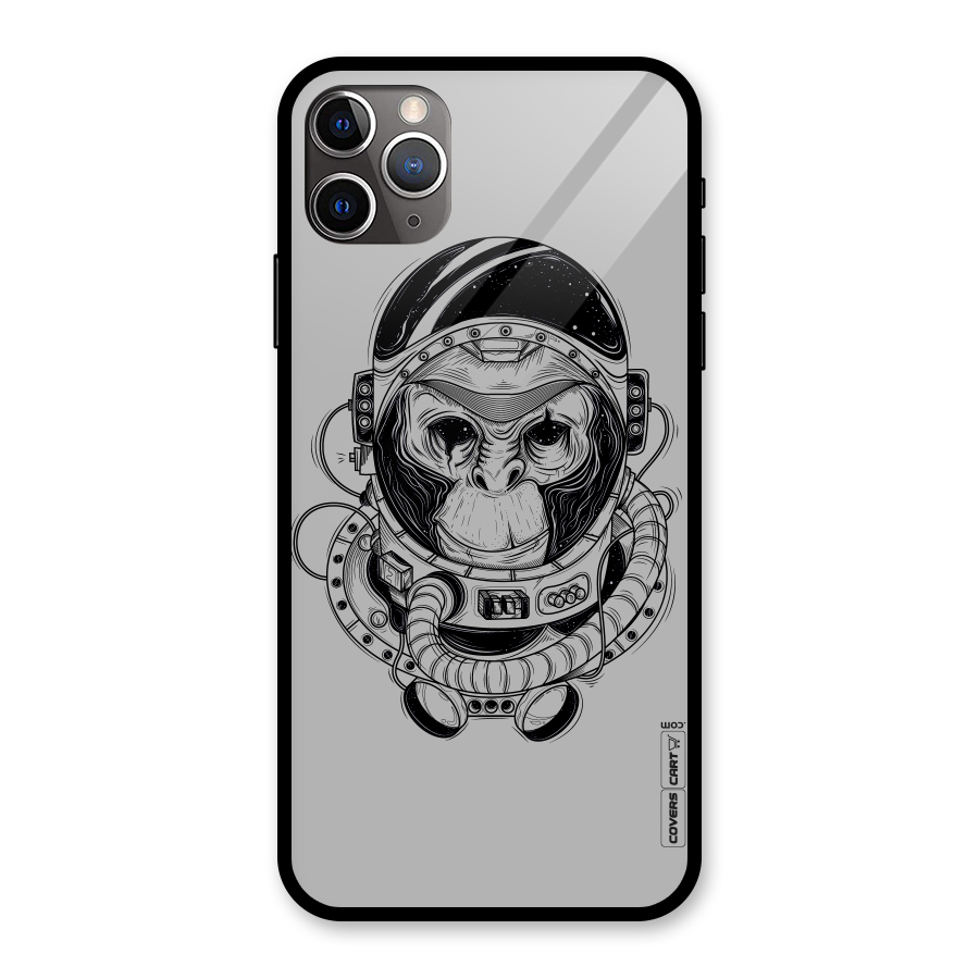 Chimpanzee Astronaut Glass Back Case for iPhone 11 Pro Max