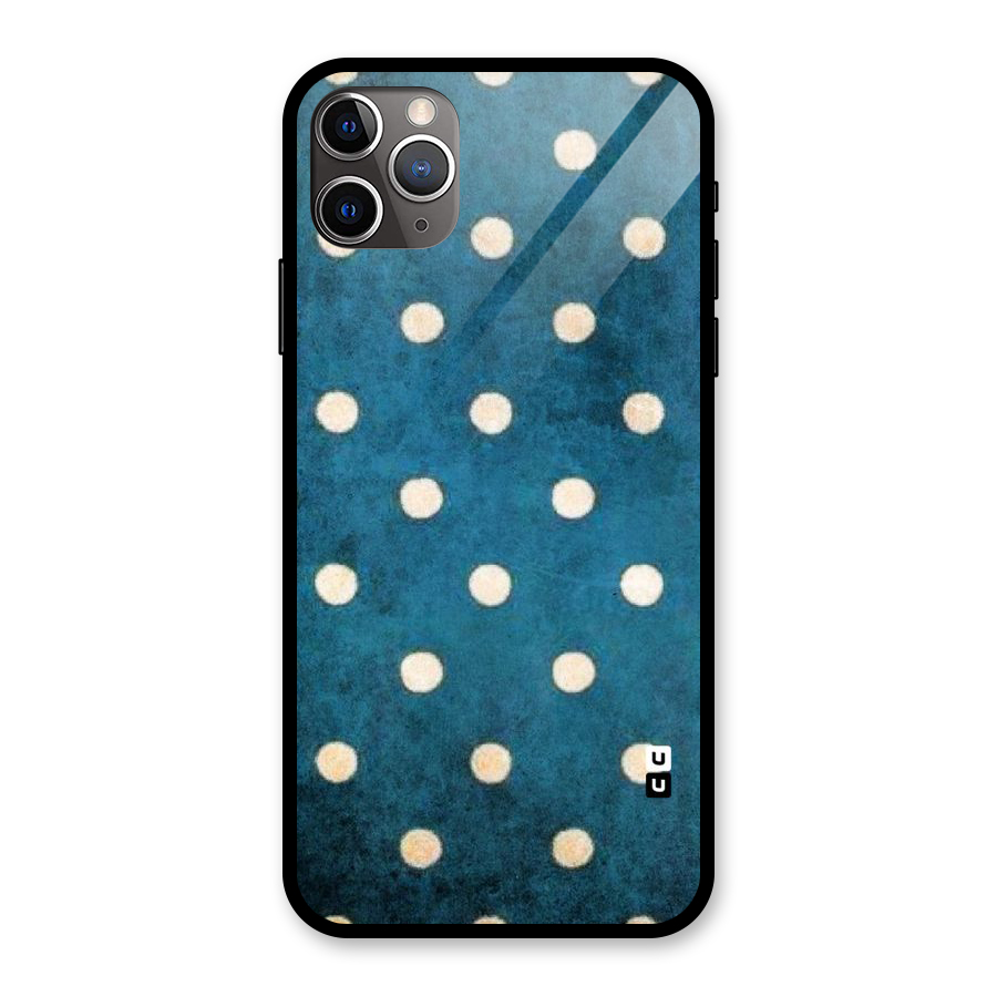 Classic Blue Polka Glass Back Case for iPhone 11 Pro Max