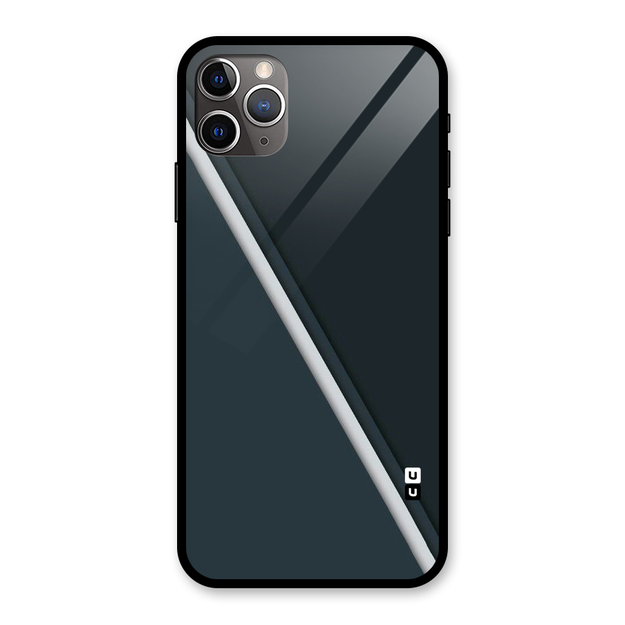 Classic Single Stripe Glass Back Case for iPhone 11 Pro Max