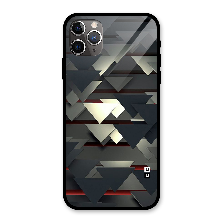 Classic Triangles Design Glass Back Case for iPhone 11 Pro Max