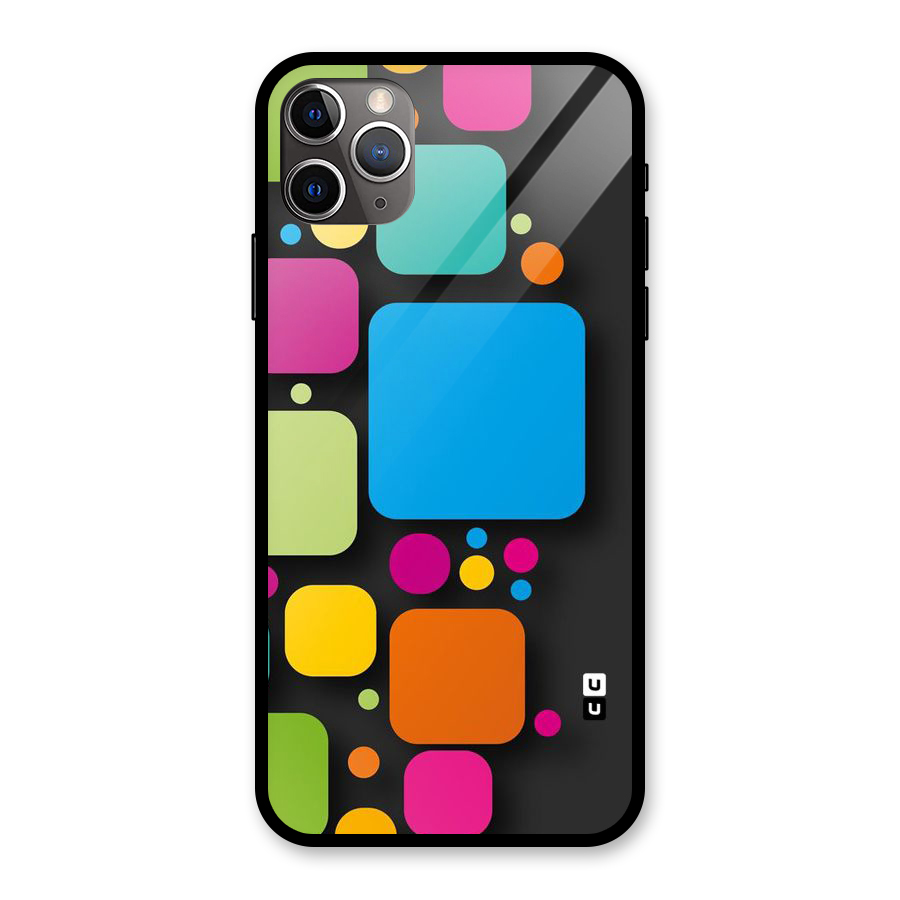 Color Boxes Abstract Glass Back Case for iPhone 11 Pro Max