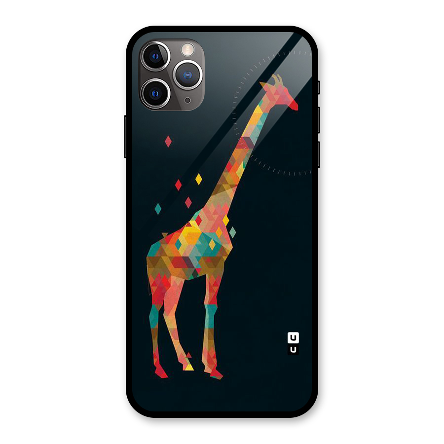 Colored Giraffe Glass Back Case for iPhone 11 Pro Max