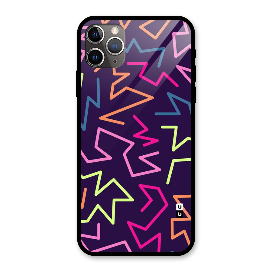 Colored Lines Glass Back Case for iPhone 11 Pro Max