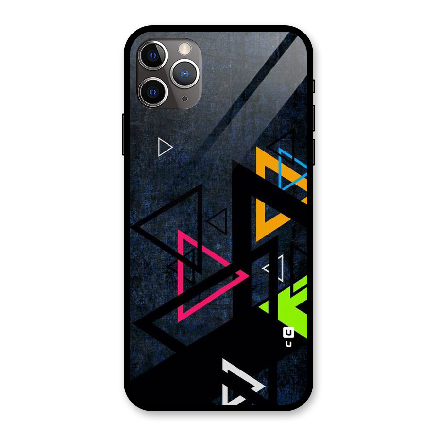 Coloured Triangles Glass Back Case for iPhone 11 Pro Max