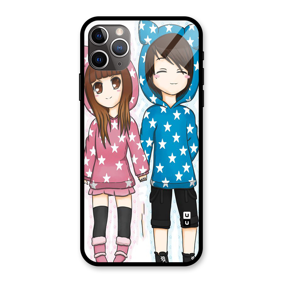 Couple In Stars Glass Back Case for iPhone 11 Pro Max