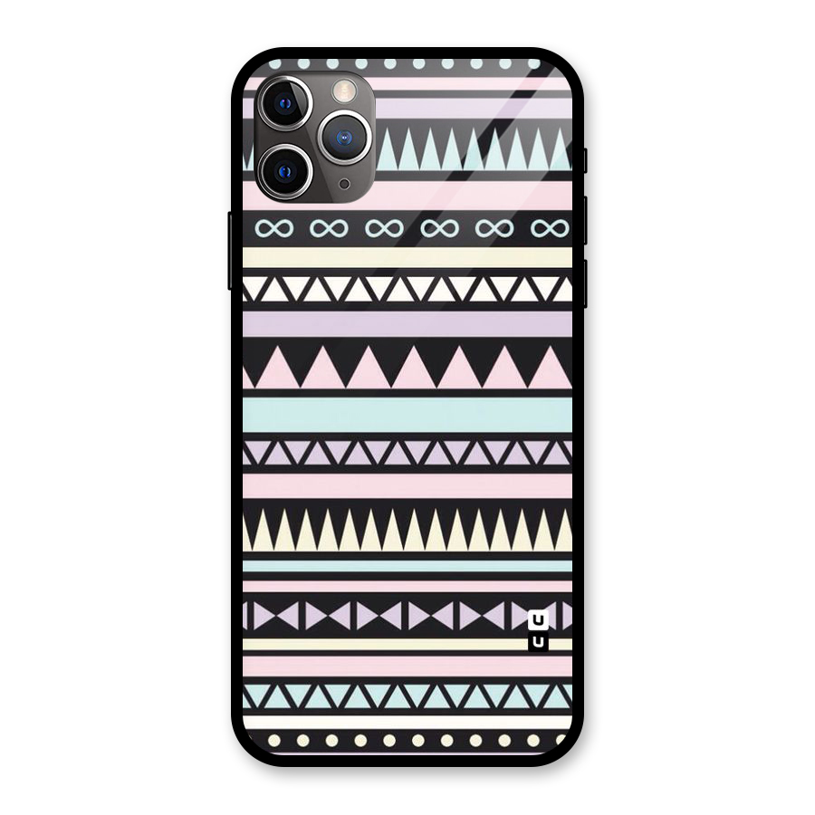 Cute Chev Pattern Glass Back Case for iPhone 11 Pro Max