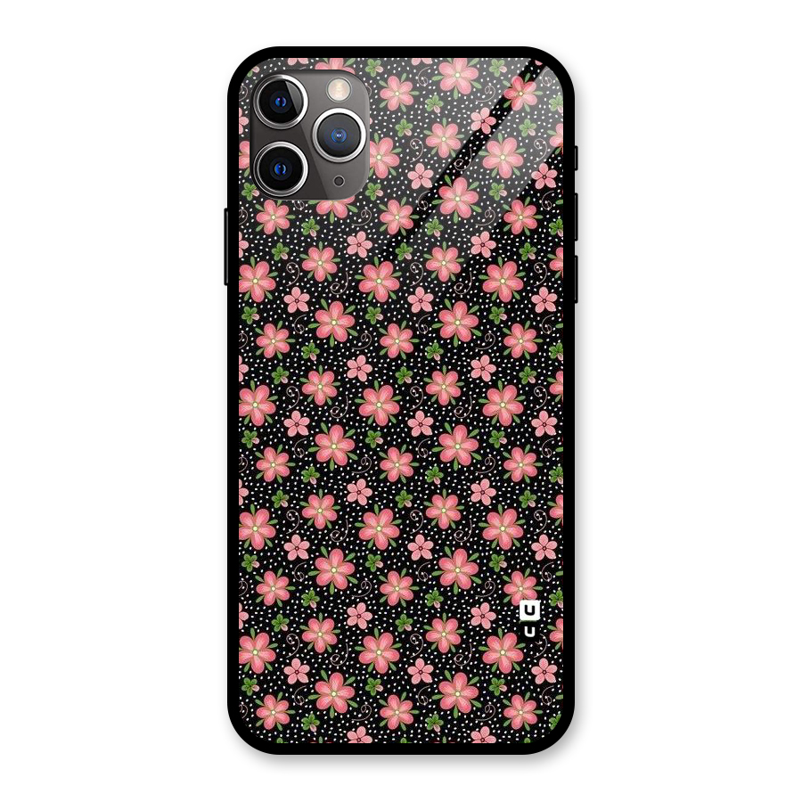 Cute Tiny Flowers Glass Back Case for iPhone 11 Pro Max