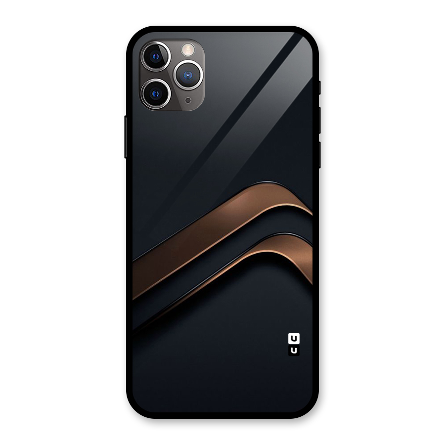 Dark Gold Stripes Glass Back Case for iPhone 11 Pro Max