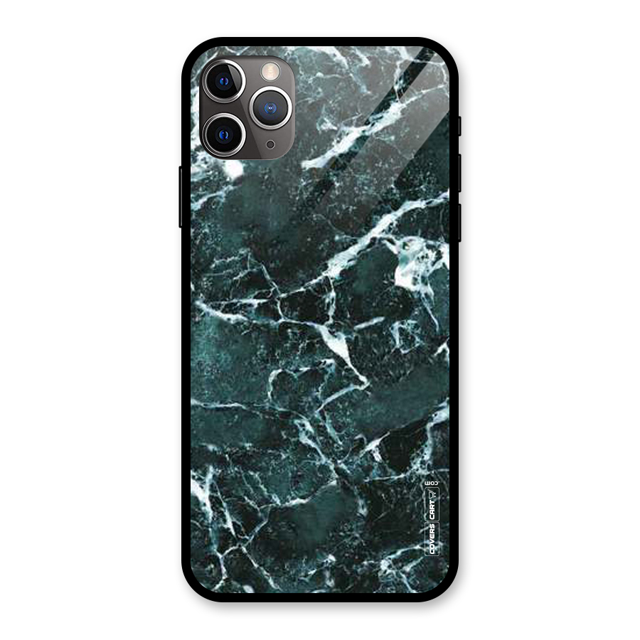 Dark Green Marble Glass Back Case for iPhone 11 Pro Max