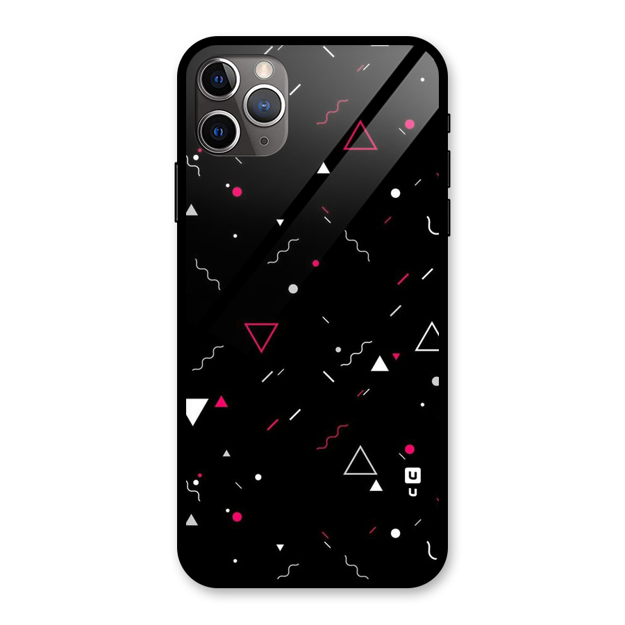Dark Shapes Design Glass Back Case for iPhone 11 Pro Max