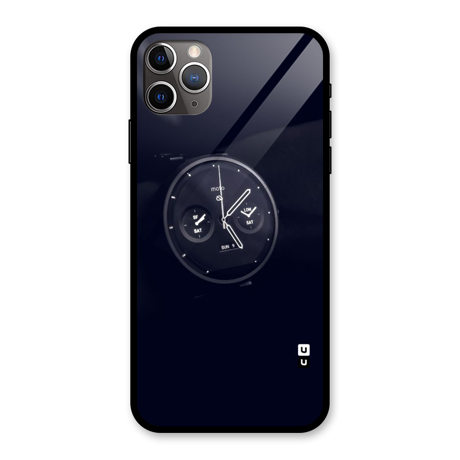 Dark Watch Glass Back Case for iPhone 11 Pro Max